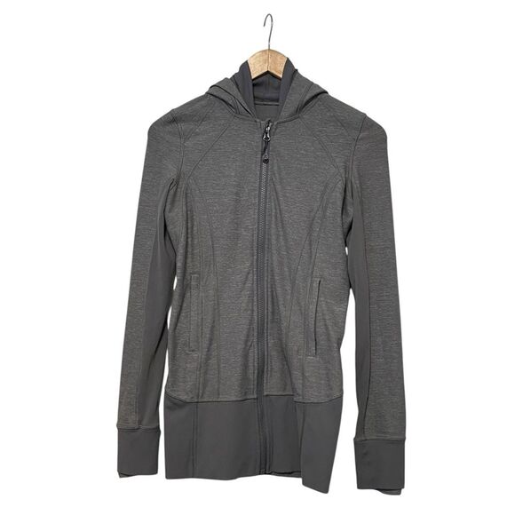 Lululemon Daily Practice Full Zip Jacket Heathered Slate 4 - Picture 10 of 12
